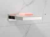 Bright Polishing Soap Dish Rust-Proof 304 Stainless Steel Square Soap Holder with Removable Dish 80906242