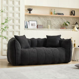 Soft beanbag chair with high resilience foam core for two people. The comfortable square recliner W1996P309526