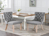 Nikki Collection Modern, High-end Tufted Solid Wood Contemporary Flax Upholstered Linen Dining Chair W114368384