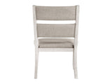 Modern Farmhouse Dining Side Chairs Set of 2 Antique White Finish Upholstered Seat Back Wooden B011P416553