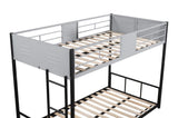 ZNTS Metal Twin over Twin Bunk Bed with Vent Board/ Heavy-duty Sturdy Metal/ Noise Reduced/ Safety W427P154977