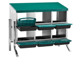 Chicken Nesting Box, 6 Compartment Nesting Box for Laying Eggs, Wall Mount Chicken Brooder Box with 18526224