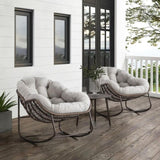 ZNTS Outdoor Rattan Rocking Chair,Padded Cushion Rocker Recliner Chair Outdoor for Front Porch, Living W640105281