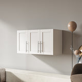 Stackable Wall Mounted Storage Cabinet, 15.75 "D x 35.43" W x 19.69 "H, White W33167278