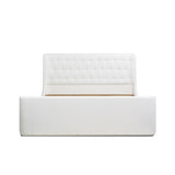 Brooks Contemporary Tufted Shelter Platform Bed, King, Antique White Polyester B2719P238239