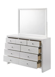 1pc Contemporary Modern 9-Drawer Dresser White Finish Round Knobs Bedroom Living Room Wooden B011P345927