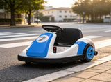 6V Blue Electric Bumper Car for Kids 37-72 Months, Big Wheel Ride-On Toy with 360&deg Spin & Slow 36217501