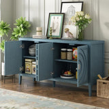 TREXM Retro Sideboard door with Circular Groove Design Round Metal Door Handle for Entrance, Dinning WF307723AAM