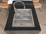 32 "x 19" x 10 "Embedded Double Bowl Kitchen Sink, Equipped with S304 Stainless Steel Satin Handmade T3177P286041