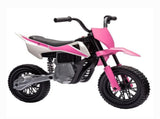 Pink 12V Kids Electric Ride On Motorcycle with Twist Grip Throttle, Training Wheels, Rear 84268668