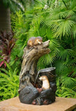 16.9x15x31.3" Decorative Brown Water Foutain with Otter Design, with Light and Pump, for Indoor and W2078138955