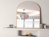 24x32 Inch Gold Metal Framed Arched Bathrrom Mirror for Wall. W2203P303827