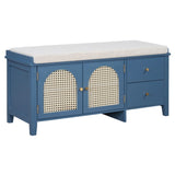 TREXM Shoe Storage Bench, Vintage Shoe Bench with Storage and Cushion, Shoe Bench with Drawers and N715P245263M