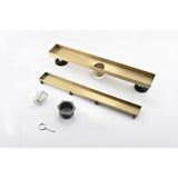 12 Inches Linear Shower Drain, Included Hair Strainer and Leveling Feet W928P199160