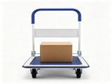 660LBS Capacity Folding Platform Hand Truck, Heavy-Duty Metal Push Cart with Non-Slip Platform, 12827846