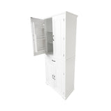 ZNTS Bathroom Storage Cabinet with Doors and Drawer, Multiple Storage Space, Adjustable Shelf, White 47035858