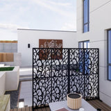 Metal Privacys W3.8Ft X H6Ft Outdoor and Indoor Divider with Free Standing Decorative Privacy W1586P282265
