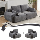 Modern Memory Foam Compressed Sofa,2 Seater Large Sectional Couches for Living Room,Pet-Friendly 94389801