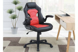 ZNTS Office Chair Upholstered 1pc Comfort Chair Relax Gaming Office Chair Work Black And Red Color HS00F1691-ID-AHD