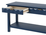 U_Style 60'' Fir Veneer Entryway Table Honeycomb-patterned Fronts,Modern Stylish Console Table N711P230811V