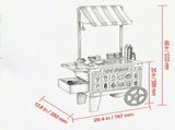 Ice Cream Cart for Kids, 20 PCS Pretend Play Ice Cream Shop Set with Ice Cream Cones, Popsicles, 80820520