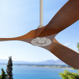 ZNTS 60 Inch Indoor Modern Ceiling Fan With 6 Speed Remote Control 3 Solid Wood Blade For Living Room W934102578