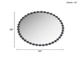 Beaded Round Wall Mirror 36"D B03599370