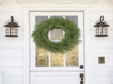 24 inch Christmas Wreath, Artificial Norfolk Pine Wreath with Pine Cones and 88 Realistic 14308843
