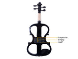 4/4 Electric Silent Violin Case Bow Rosin Headphone Connecting Line V-0 23832049