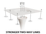 31.5" White Round Dining Table, Tulip Table Kitchen Dining Table 2-4 People with MDF Table Top & 20762417