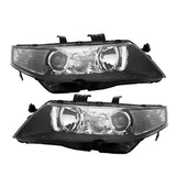 Set of Headlights Halogen Factory Black Clear for 2004-2008 Acura TSX 37406299