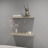Iva Floating Shelf in Melamine x2, Taupe B128P237164