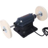 Extra long 8-Inch Electric Polisher Benchtop Buffer Grinder -4 Pole motor Includes 4PCs 80Ply Thic W465P191957