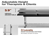 Professional Stationary Massage Table Height Adjustable, 550lbs Heavy Duty Wide Exam Bed for 78974989