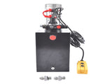 DC 12V Electric Hydraulic Pump, 15 Quart Double-Acting Power Unit for Dump Trucks 61365527
