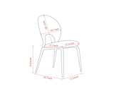 PU-Leather Chairs Metal Legs & Backrest, Modern Desk Chair for Living Room, Dining Room, white W509P268312
