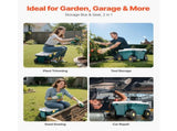 Rolling Garden Cart with Seat, 2-in-1 Storage Stool, 275 lbs Capacity, Large Wheels, for Yard 79108160