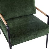 27.56" Modern Accent Chair with Plush Cushions, Minimalist Metal Frame, and Wooden Armrest Design N767P215306G