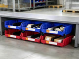 6-Pack Plastic Storage Bin 11" x 11" x 5", Hanging Stackable Organizer Bin, Heavy Duty Stacking 02207434