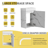 16'' Floating Wall-Mounted Vanity with Ceramic Sink & Soft-Close Cabinet Door, For Small W999P236337