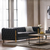Mirod Comfy 3-seat Sofa with Tufted Back and Arm, Modern for Living Room 69439.00BLK