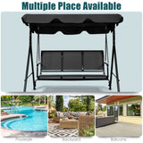 3-person garden swing black 31038403