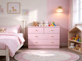 3-Tier 4-Drawer Chest with Matte Gold Handles Melamine-Faced Particleboard 25.98*12.99*22.04in 77451805