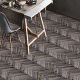 40 Pcs Dark Brown Wood Grain PVC Floor Stickers Peel & Stick For Walls & Floors 32855251
