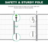 ZNTS 16 Panels Dog Playpen for outdoor,yard,camping,31.6"Height dog fence with 2 doors. W2151P177945