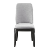 Light Grey and Grey Oak Upholstered Side Chairs B062P186538