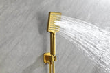 Wall Mounted Waterfall Rain Shower System With 3 Body Sprays & Handheld Shower W92858570
