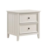 Classic White Finish Bedroom Nightstand of 2 Drawers Storage 1pc Modern Furniture Farmhouse Style B011P176912