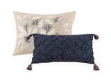 8 Piece Cotton Comforter Set Navy Queen B035128842