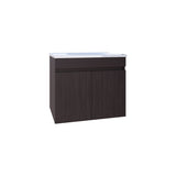 Chaux Floating, Wide Double Door Vanity, With Resin Sink And Two Shelves, Bathroom Storage, Black B200P335379